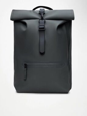 RAINS Rolltop Rucksack / black / waterproof / *BRAND NEW*